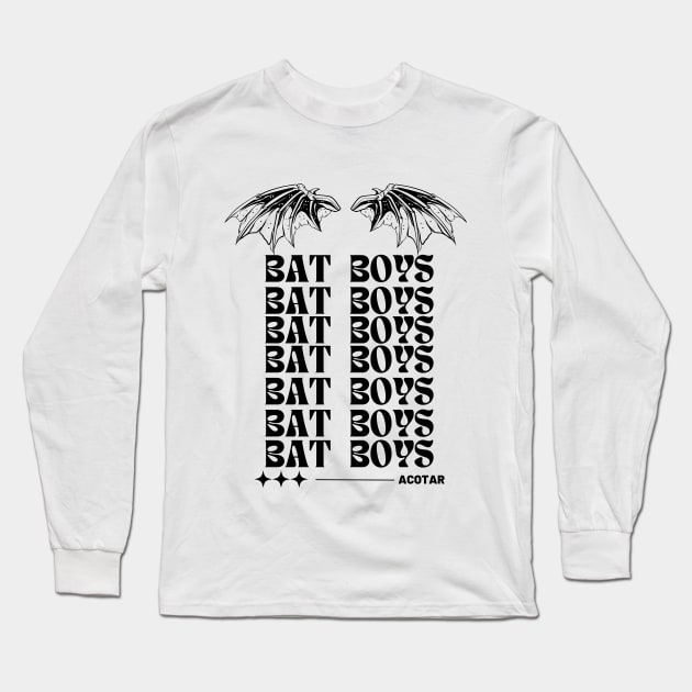 Bat Boys ACOTAR, The Night Court, ACOTAR, A Court Of Thorns And Roses, Bookish, Gift For Her, Gifts For Reader Long Sleeve T-Shirt by LitLooksCo